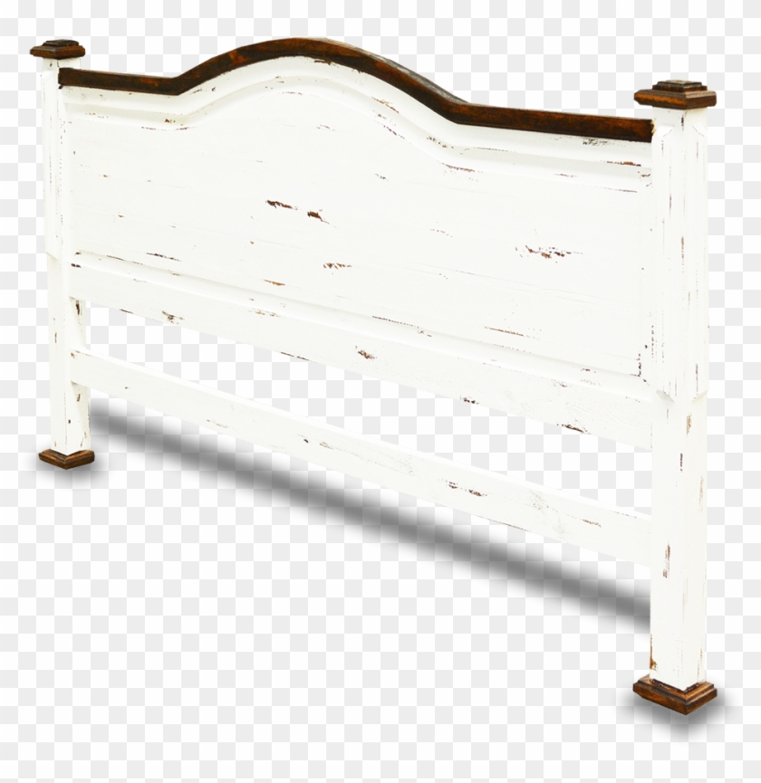 Cottage Rustic Queen Headboard Distressed White - Bench Clipart #4645589