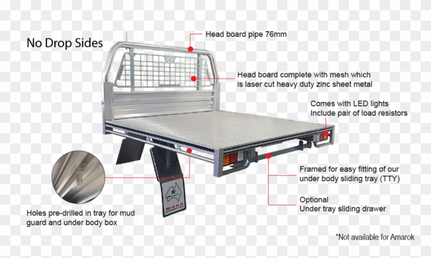 Tray Deck With Headboard - Mw Toolbox Tray Clipart