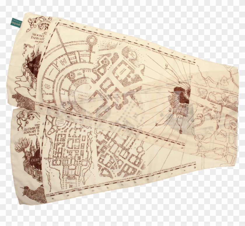 Harry Potter Marauders Map Lightweight Scarf - Marauder's Map Lightweight Scarf Clipart #4646120