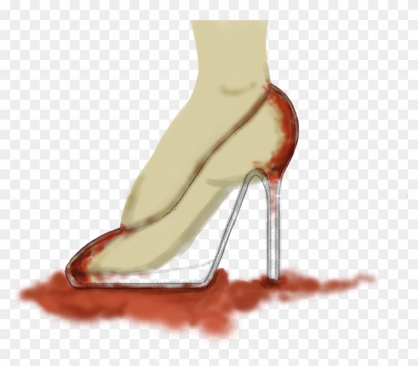 Cinderella Slippers Blood - Basic Pump Clipart