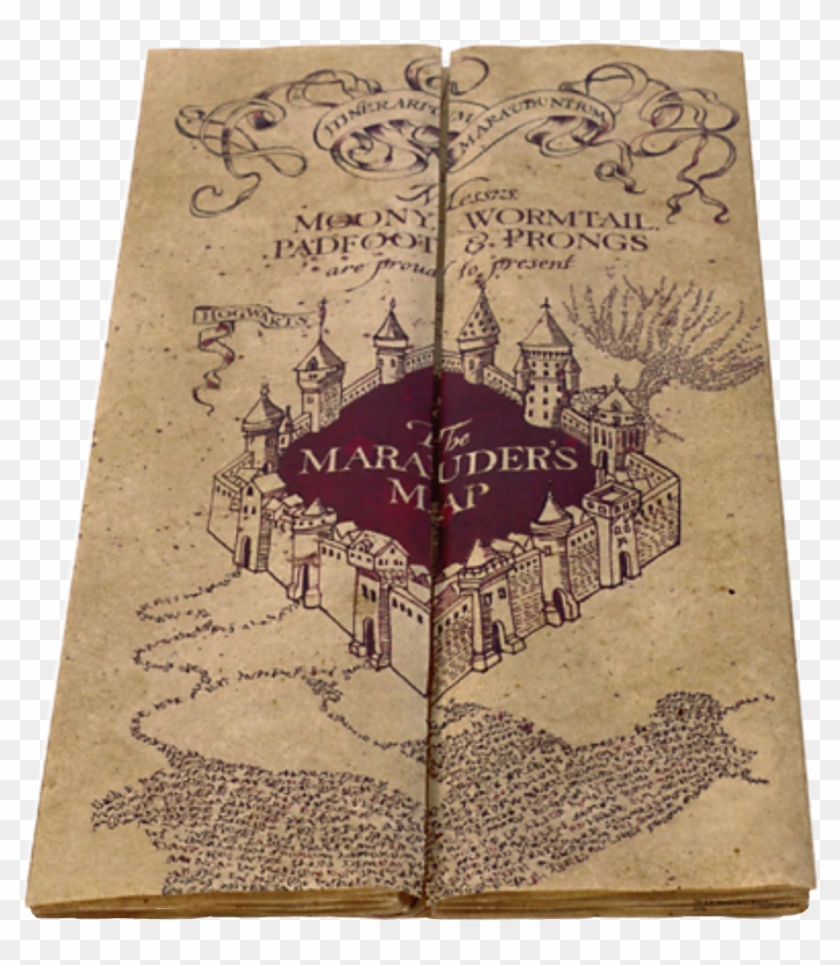 #maraudersmap #map #marauders #moony #wormtail #padfoot - Harry Potter Map Clipart #4646367