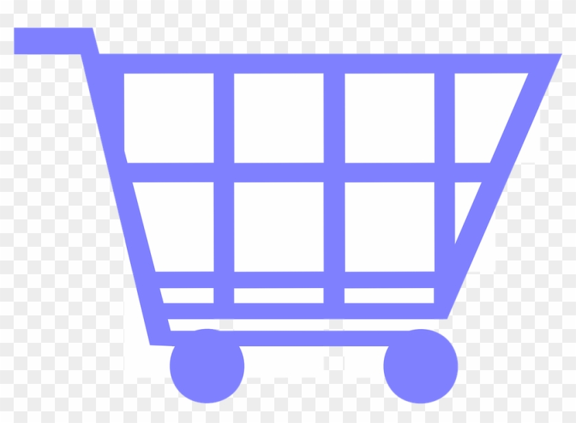 Azul, Carrito, Compras, Carretilla, Carro De Compras - Carrito De Compras Azul Png Clipart #4646470