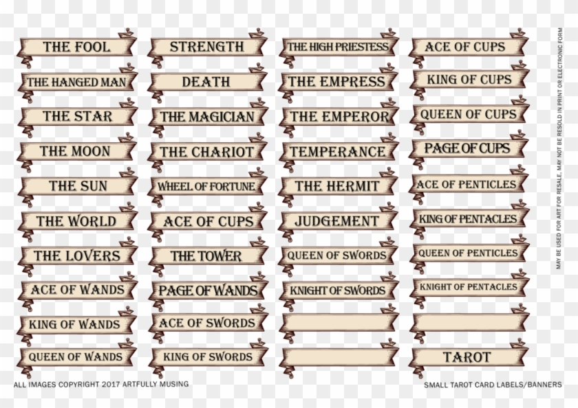 Feel Free To Download This Collage Sheet And Use It - Tarot Card Design Template Clipart