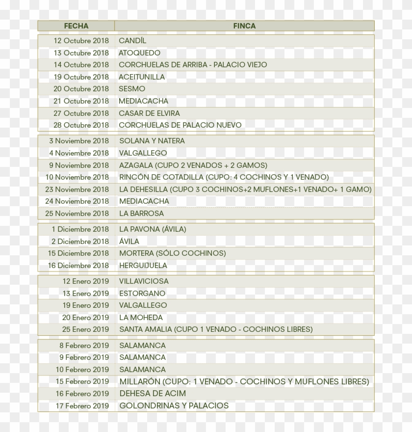 Calendario De Monterías 2018/19 - Colorfulness Clipart #4646921