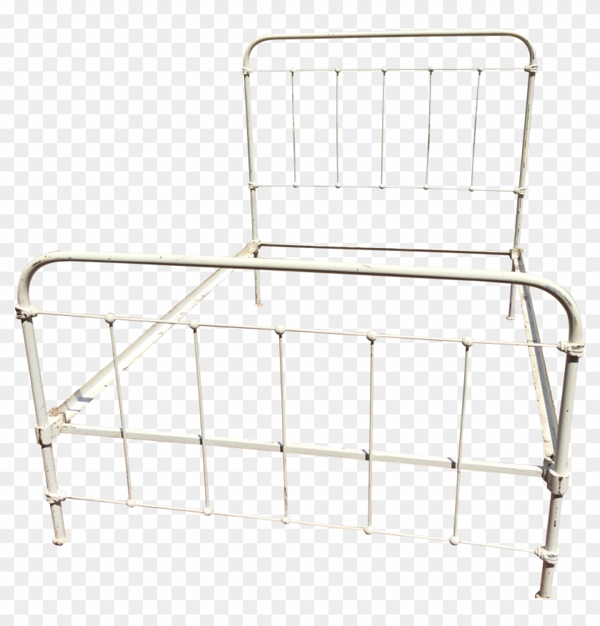Vintage Shabby Chic Wrought Frame Chairish - Wrought Iron Bed Frames Vintage Clipart