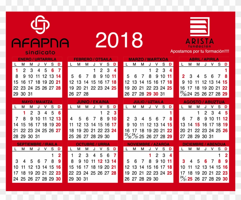 Calendario Laboral - Carmine Clipart