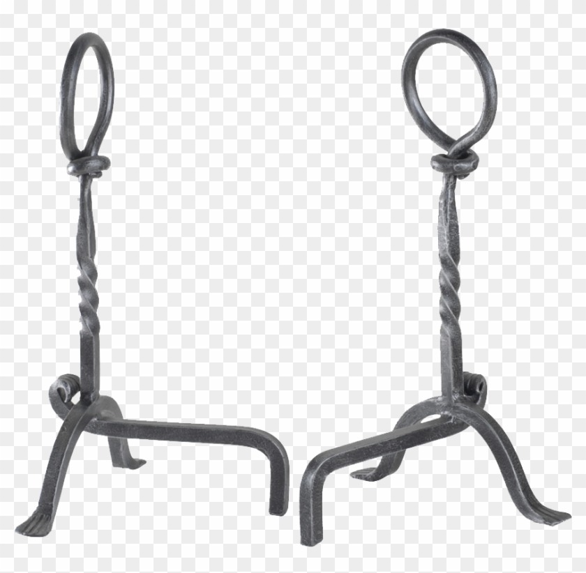 Ring Top Wrought Iron Fire Dog - Tongs Clipart #4647521