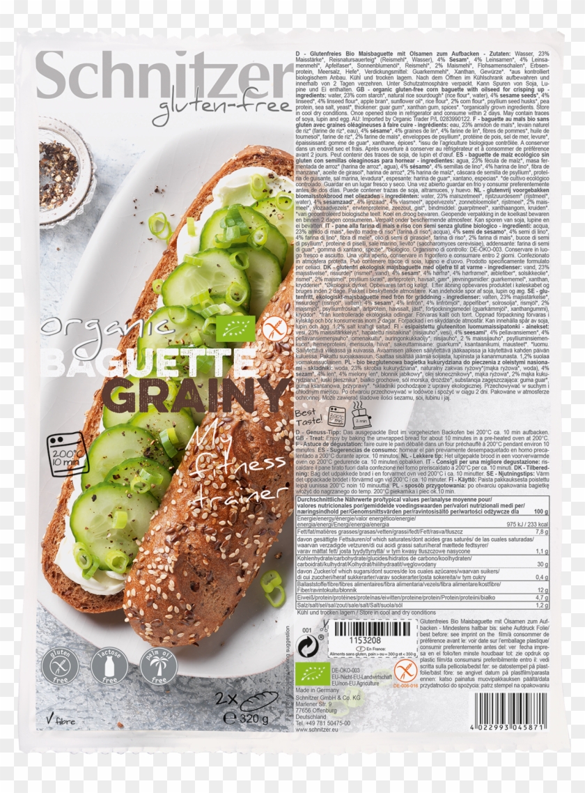 Organic Baguette Grainy - Duck Meat Clipart #4647585
