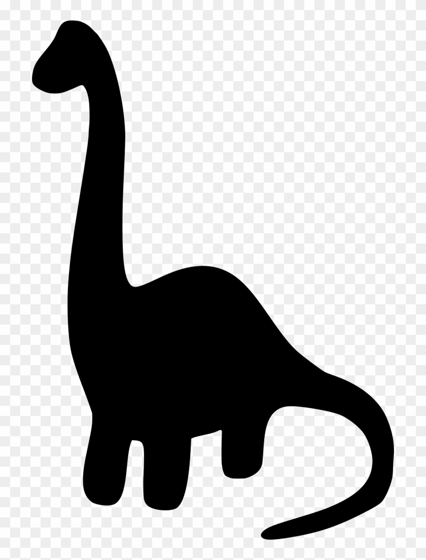 Download Png - Simple Dinosaur Silhouette Clipart #4648026