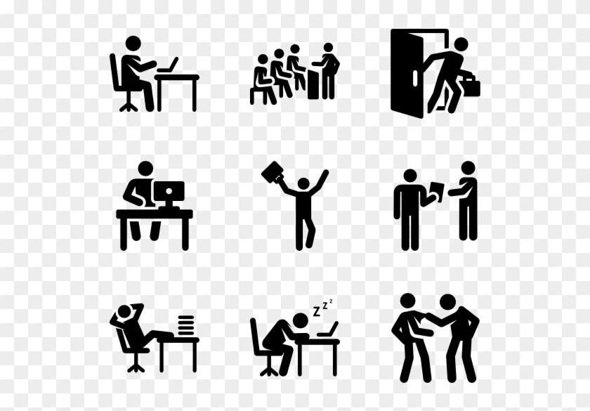 Day In The Office Pictograms - Pictogram Out Of Office Clipart #4648285