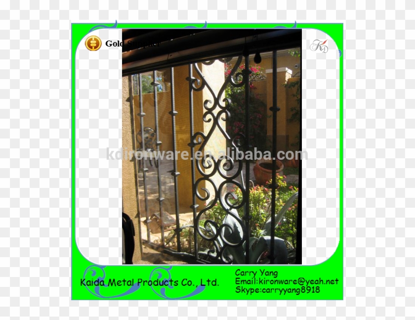 Popular Wrought Iron Decorative Window Grates, View - Wrought Iron Clipart #4648460