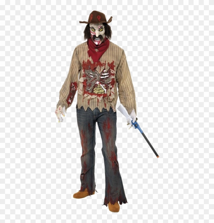 Joker's Masquerade - Zombie Cowboy Costume Clipart #4648592