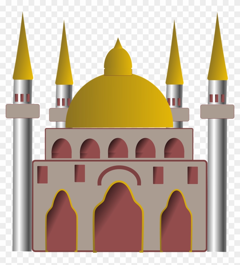 Mosque Islam Building Oriental Png Image - Mosque Building Clipart Png Transparent Png #4649127