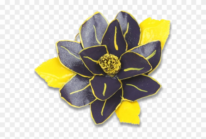 Picture Of Purple And Gold Magnolia Flower Ornament - New Orleans Magnolia Flower Clipart