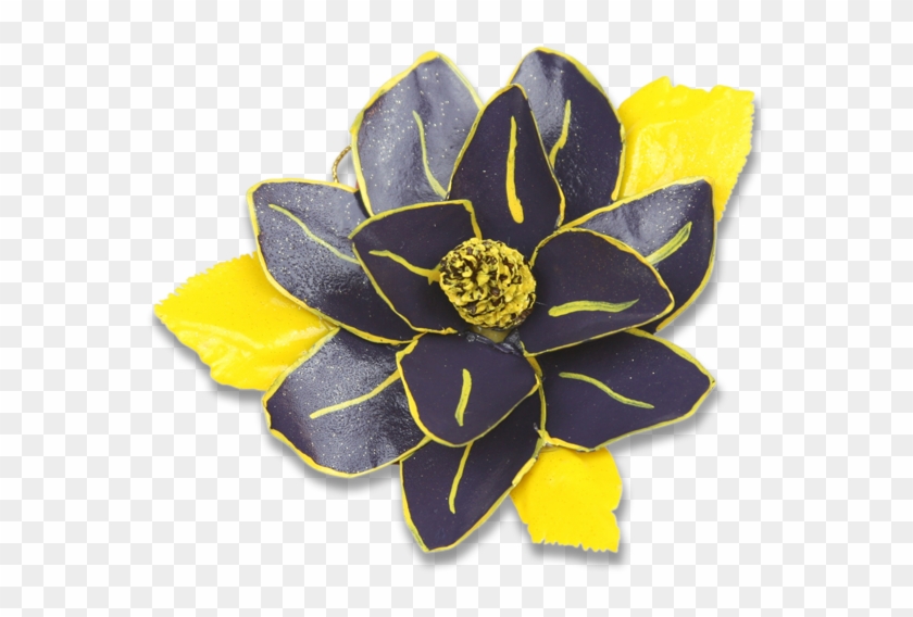 Picture Of Purple And Gold Magnolia Flower Ornament - New Orleans Magnolia Flower Clipart #4650094