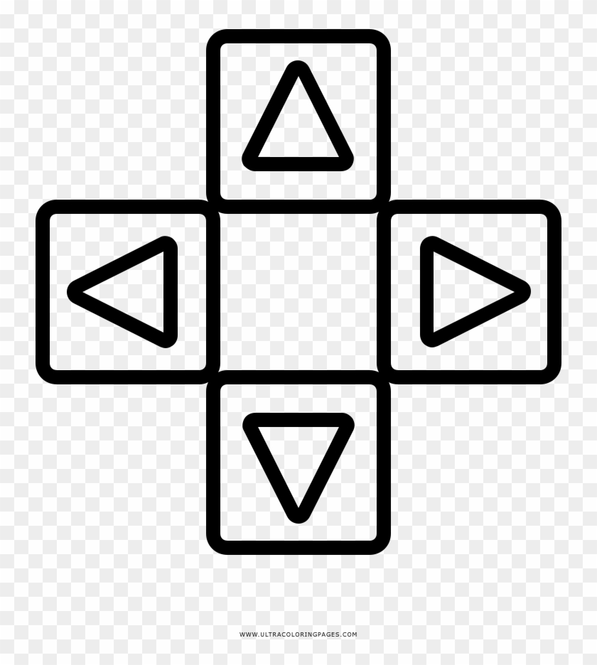 Control Buttons Coloring Page - Vector Graphics Clipart