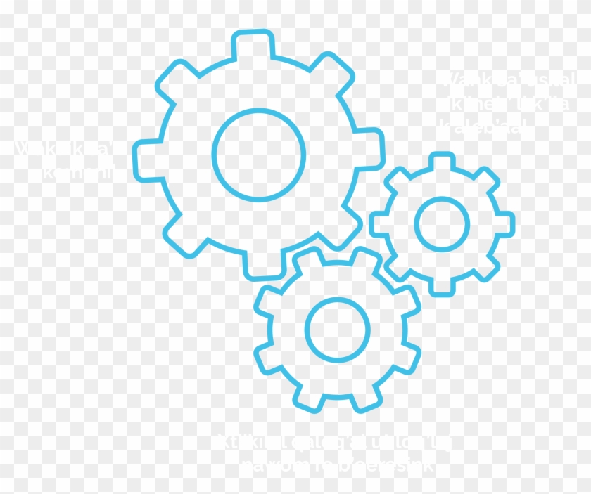 Numleb' Re Komonil - Cogs Outline Icon Clipart