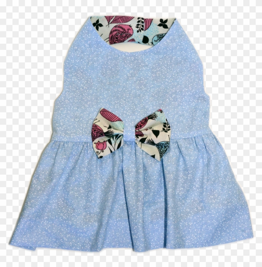 Vestido Dupla Face Passarinho - Denim Clipart