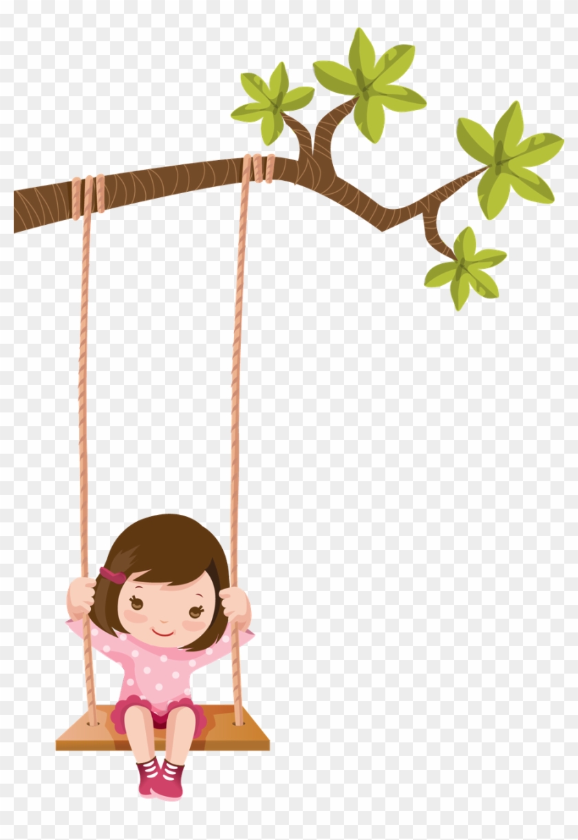Passarinhos - Boy On Swing Clipart - Png Download