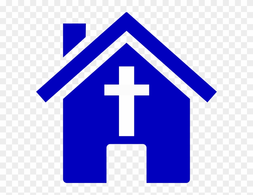 Church Clipart Online - Blue House Clip Art - Png Download #4650498