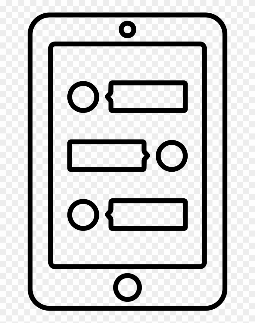 Texting Coloring Page - Mensajes De Texto Dibujo Clipart