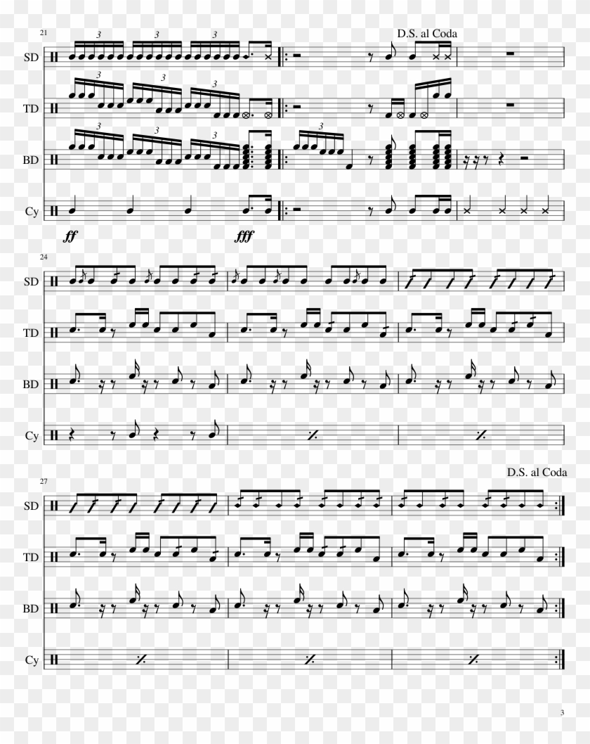Lg-18176039 Sheet Music 3 Of 4 Pages - Sheet Music Clipart