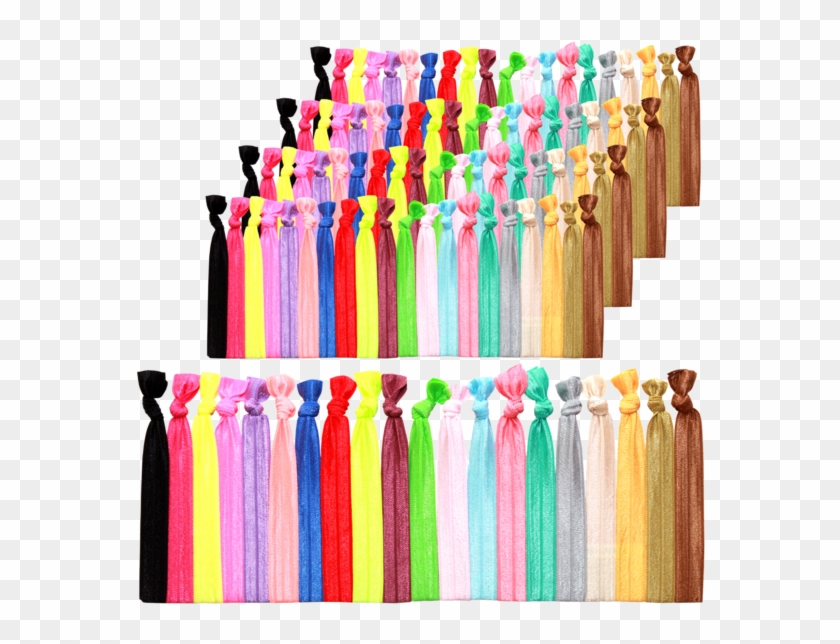 Bright And Pastel Elastic Ponytail Holders No Crease - Thread Clipart #4651920