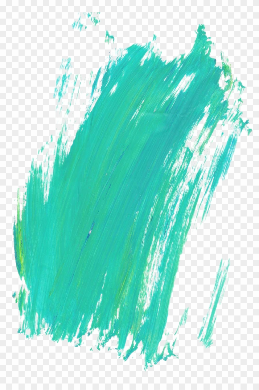 #blue #green #stroke #ink #stain #paint #freetoedit - Brush Stroke Painting Png Clipart #4651955
