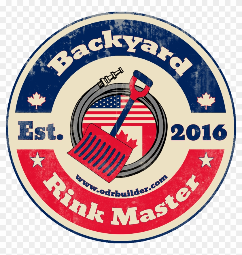 Backyard Rink Master 3″x3″ Sticker - Circle Clipart