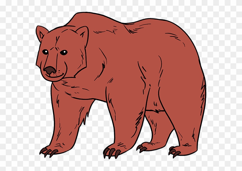 Sun Bear Clipart Realistic - Brown Bear Easy Drawing - Png Download