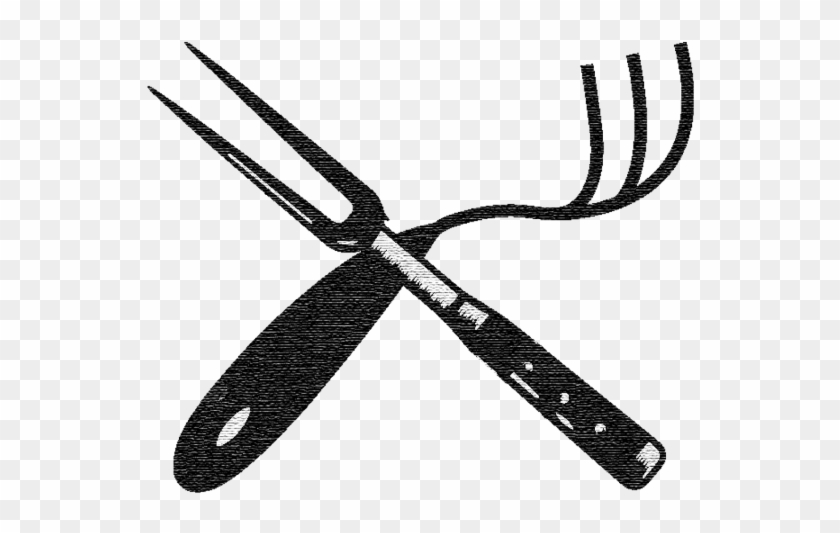 Black And White Library Kitchen Rustic Png And For - Knife Clipart