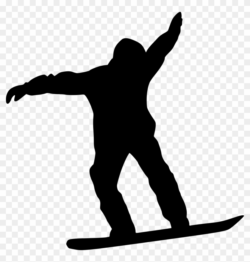 Free Download - Transparent Snowboarder Silhouette Clipart #4653497