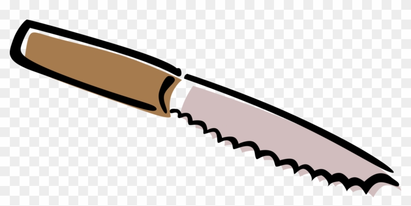 Vector Illustration Of Kitchen Kitchenware Knife Utensil - Messer Clipart - Png Download #4653700