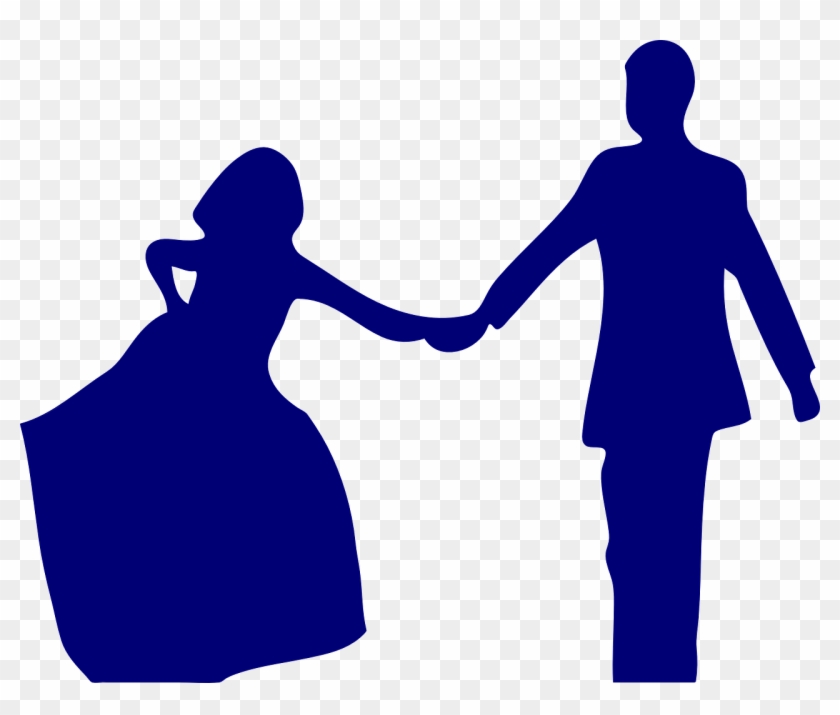 Man Woman Holding Hand Male Png Image - Wedding Clipart Navy Blue Transparent Png #4653779