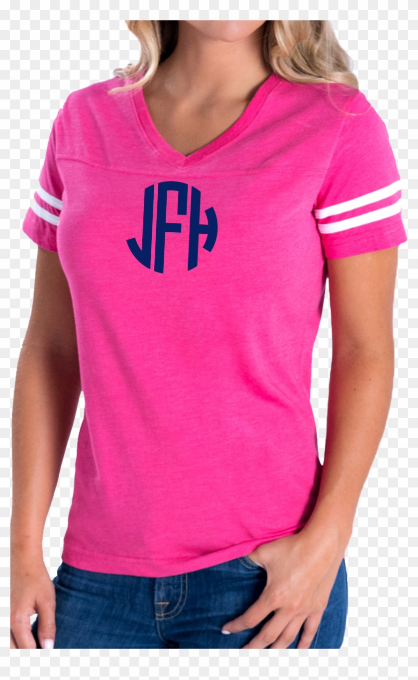 L - A - T - Ladies' Fine Jersey Football T-shirt, Hot - Girl Clipart #4653890