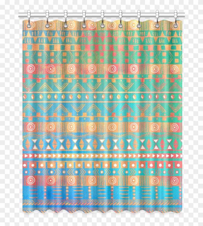 Inspired Aztec Pattern-2 Window Curtain 52" X 63" - Curtain Clipart #4654334