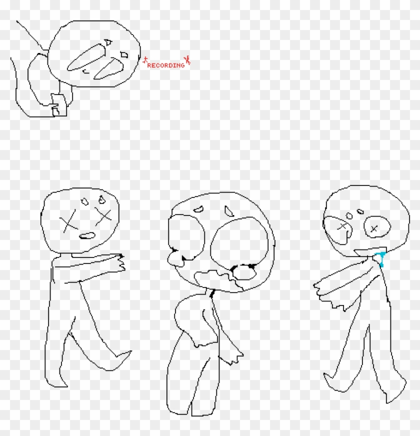 Zombie Prank Collab - Line Art Clipart