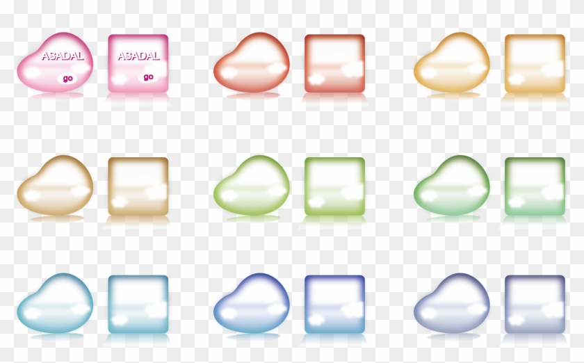 Gradient Button Png Picture - Ivory Clipart