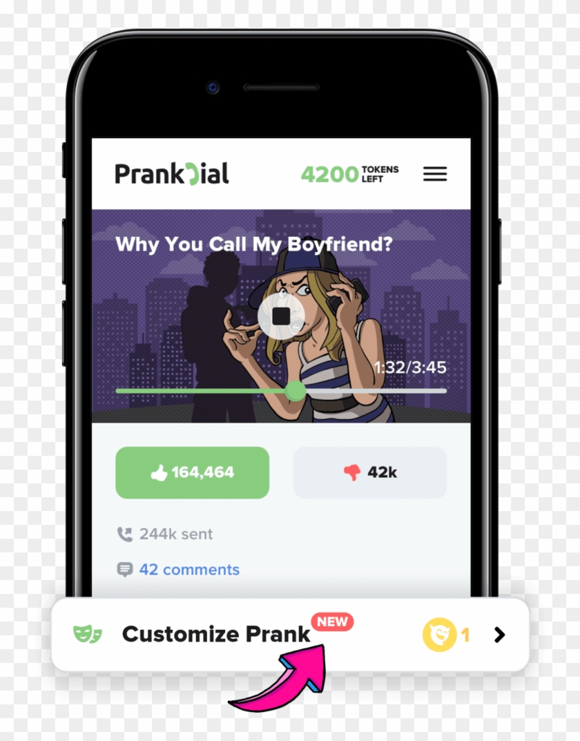 Go To The Prank And Choose “customize Prank” - Iphone Clipart