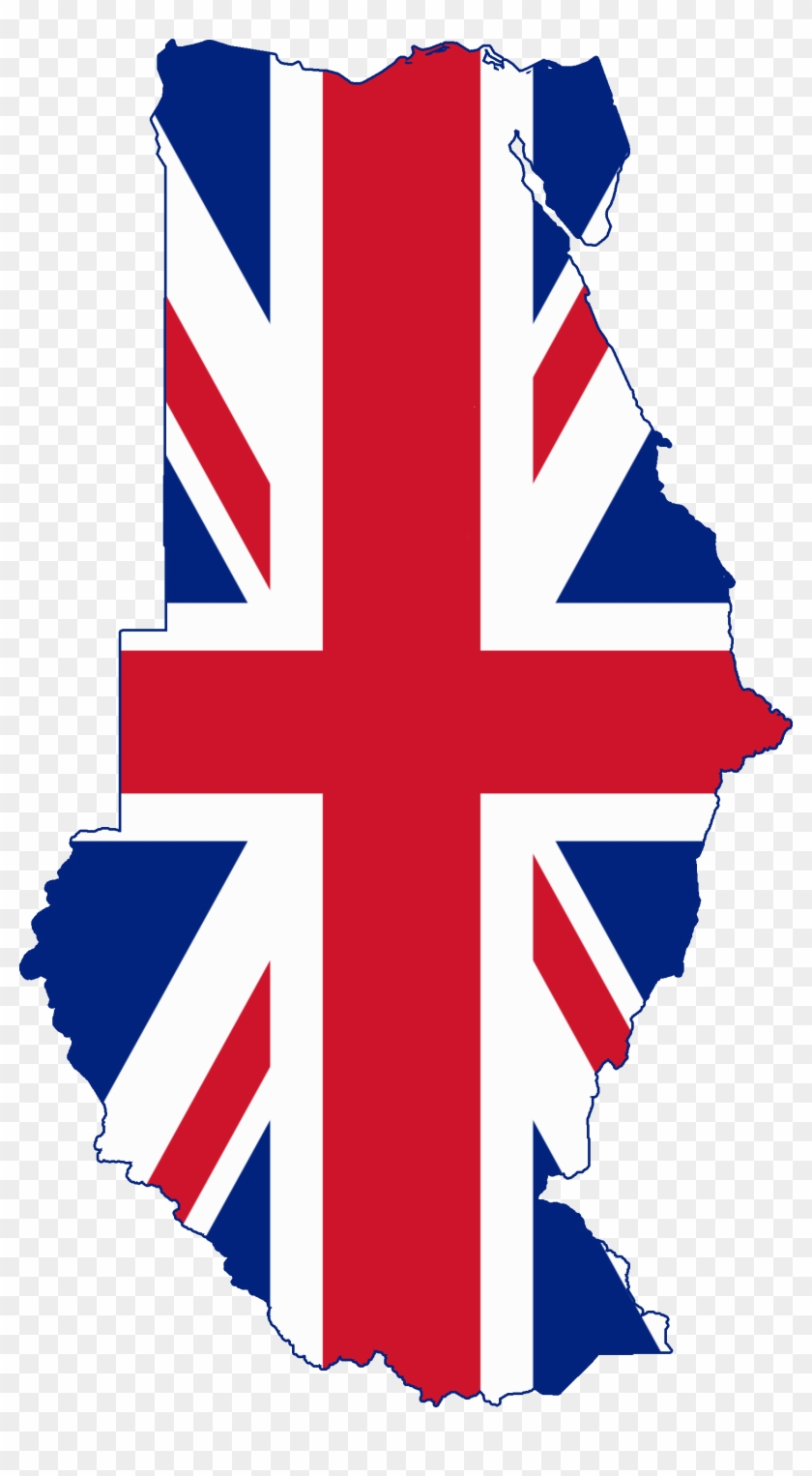 Flag Map Of Anglo Egyptian Sudan 1899 1956 - Anglo Egyptian Sudan Flag Clipart