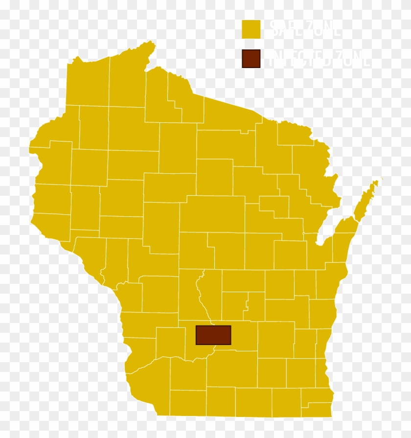 Zombie-map - Wisconsin Clip Art - Png Download