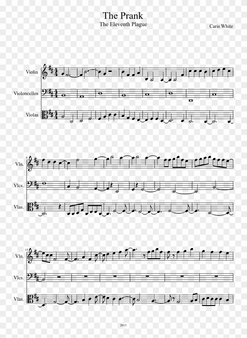 The Prank Sheet Music Composed By Caris White 1 Of - Secret Chopin Waltz Sheet Music Clipart