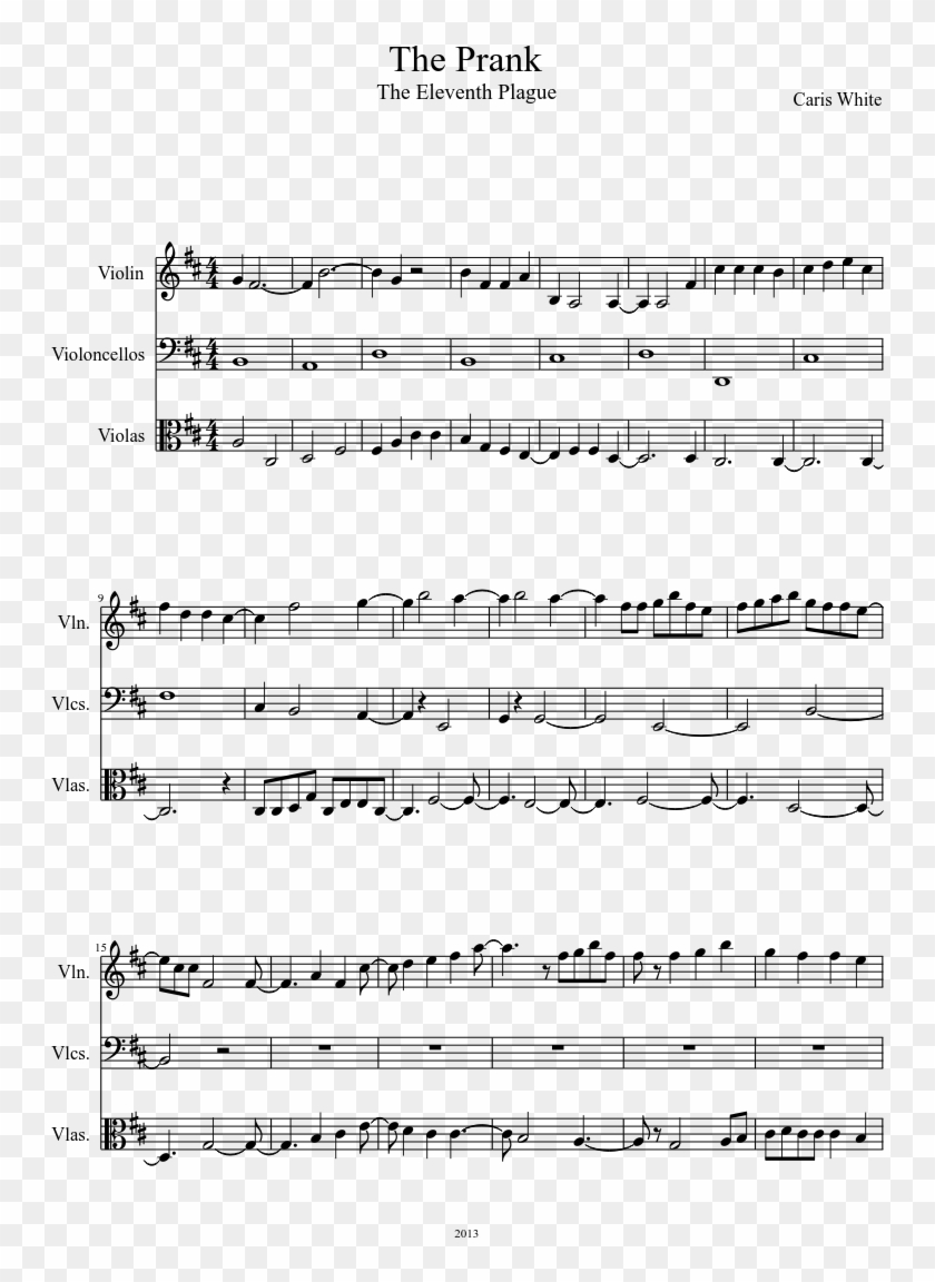 The Prank Sheet Music Composed By Caris White 1 Of - Secret Chopin Waltz Sheet Music Clipart #4655663