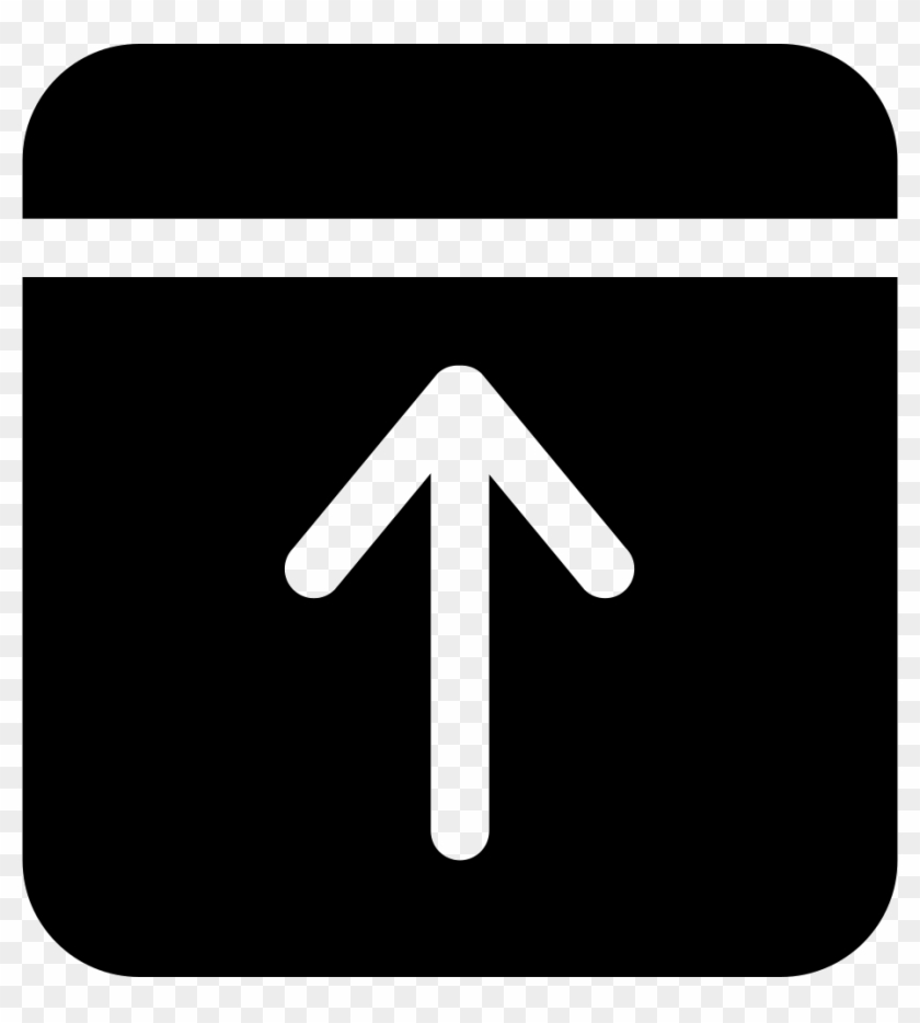Up Arrow Black Square Button Comments - Bouton Flèche Haut Png Clipart