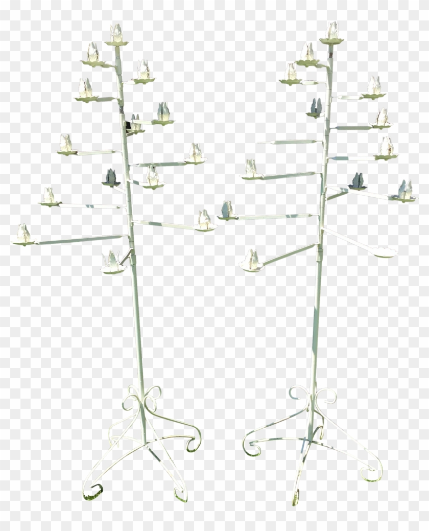 French Altar Adjustable Candle Holder Candelabra - Christmas Tree Clipart #4656359