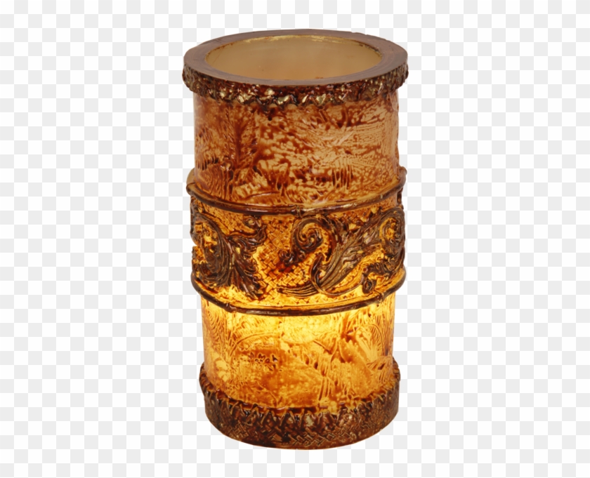 Led Pillar Candle Gothic - Wood Clipart