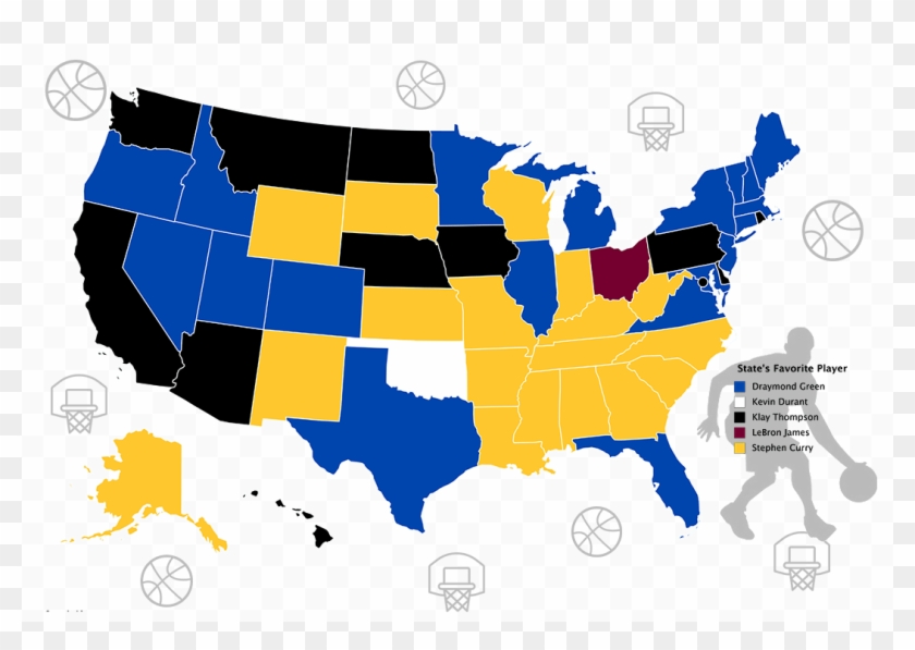 Research Found That Lebron James And Kevin Durant Only - New Electoral College Map Clipart