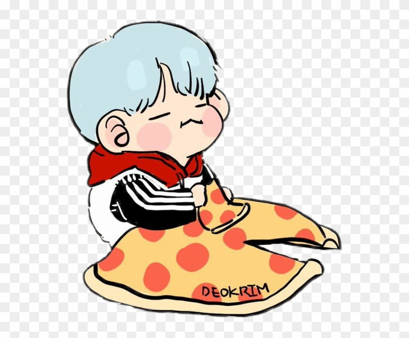 Pizza Bts Yoongi Bts Chibi Kawaii Bagtansonyeondan - Cute Bts Suga Chibi Clipart