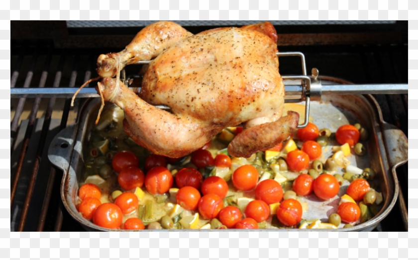 Rotisserie Chicken With Roasted Tomatoes And Olives - Turkey Meat Clipart #4658013