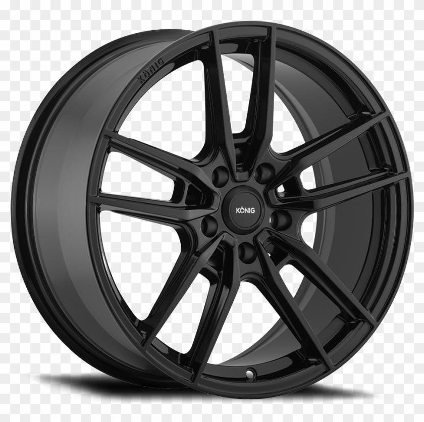 Gloss Black - Konig Myth Rims Clipart
